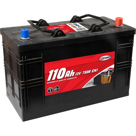 Batteria per autocarro e trattori 110Ah 12V 750A polo positivo destro