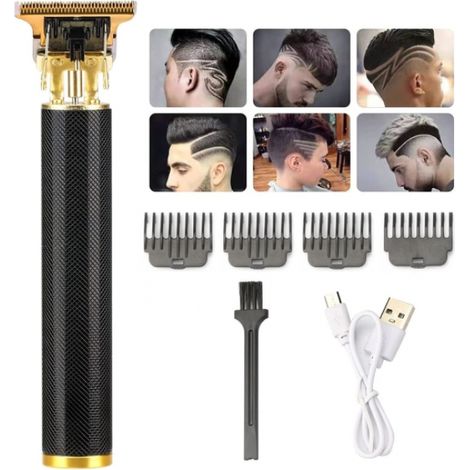 Tondeuse à cheveux électrique noire T9, coupe droite, tondeuse à cheveux (1/5)