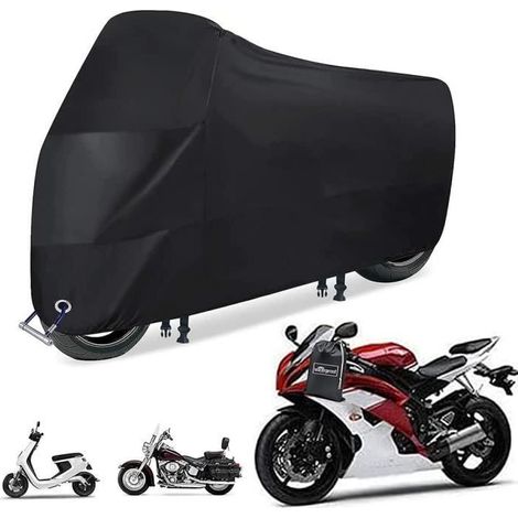 Bâche Moto, 230X95X125cm 210D Housse étanche avec Trou de Serrure Anti UV