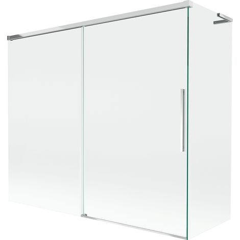 Mexen Rox L paratia vasca 2 ante scorrevoli 180 + 90 x 150 cm, trasparente, cromo - 8C9L-180-090-01-00