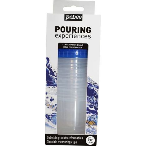 Set de 5 gobelets pouring gradués réutilisables (1/4)