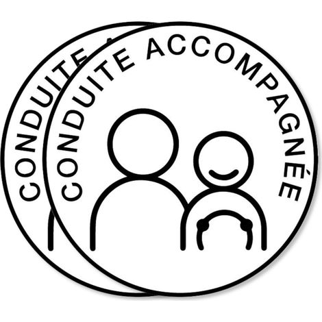 2x Disque Conduite accompagnée AAC pour jeune conducteur diamètre 15cm Voiture Auto Fixation Magnétique Carrosserie Métallique Véhicule (1/4)