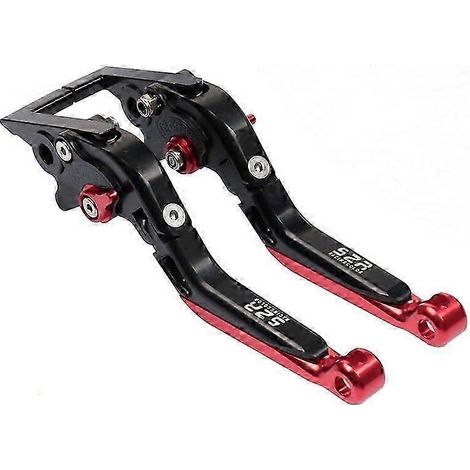 Poignée de levier de frein pour Fb Mondial Hps 125 Hps 300 Hipster Hps125 Hps300 Accessoires moto Leviers de frein et d'embrayage pliables et extensibles - Leviers d'embrayage (D-Red)