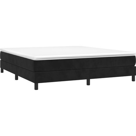 Box Spring Bed Frame Black Super King Velvet (UK/IE/FI/NO only) vidaXL (1/4)