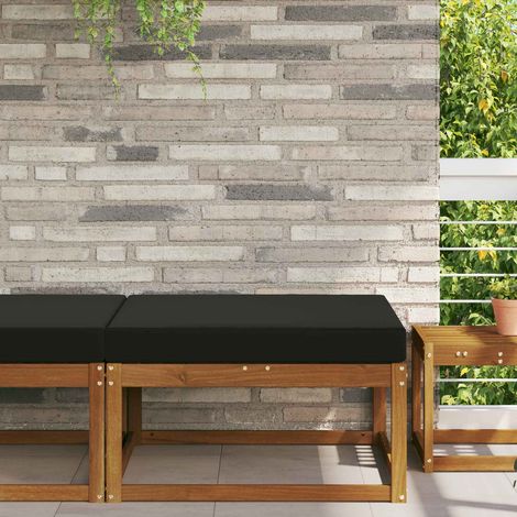 vidaXL Outdoor Sofa Cushion Black 80 x 80 x 8 cm Polyester