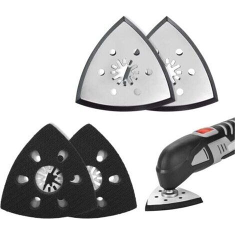 4-piece triangular sanding pad set, Parkside sanding pad, triangular sanding pad, Parkside multi-tool accessory, triangular sanding pad (93mm) (1/4)