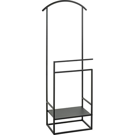 HAKU Servo Muto da uomo nero, metallo - Dim. L 47 cm x A 128 cm x P 26 cm, Stile Moderno (1/5)