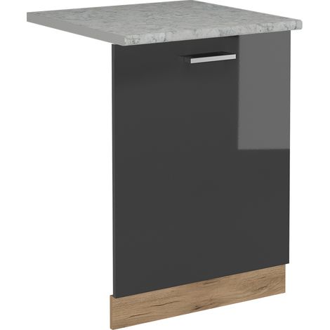 Tapa del lavavajillas R-Line, Antracita alto brillo, 60 cm , ET Mármol, Vicco (1/5)