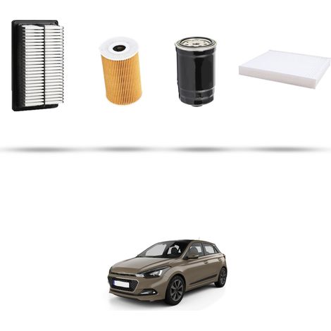 Kit tagliando 4 filtri compatibile con Hyundai i20 II 1.4 CRDi 66KW dal 2014 (1/5)