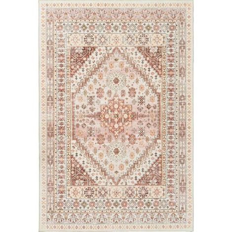 Tapis de salon 4060cm orange imitation cachemire lavé tapis de sol lavable tapis rétro grande surface tapis anti-salissure décoration de la maison (1/4)