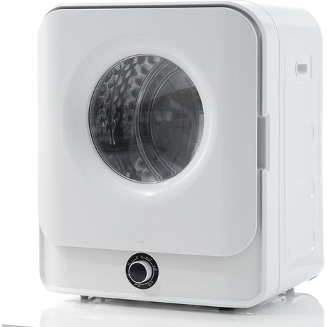 Ablufttrockner, 3 kg, Edelstahltrommel, 830 W, Mehrfachfilterung, 5 Programme, Wandmontage möglich oder freistehend