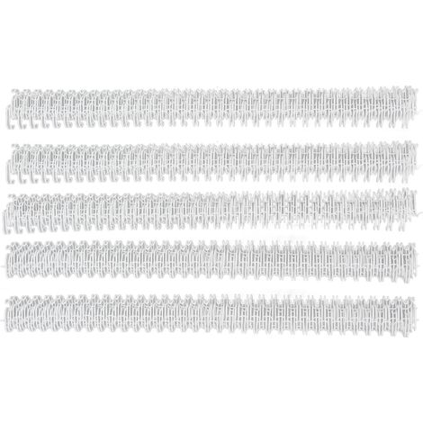 100 pièces reliure spirale double boucle 60 feuilles capacité pas 3:1 34 boucles 9,5 mm diamètre kit pour papier A4 blanc (1/5)
