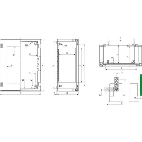 Quadro elettrico Schneider nsyplm75tg impermeabile IP66 IK10