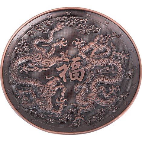 Brûleur d'encens en zinc motif dragon, encensoir d'autel décoratif couleur bronze antique (1/5)