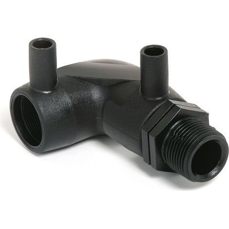 SMARTFUSE Übergangswinkel AG 25 - R 3/4, PE 100, 90 Grad, schwarz (1/3)