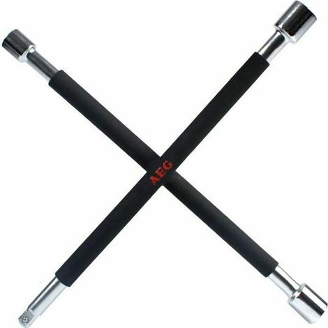 AEG Llave de cruz gris acero inoxidable reforzado