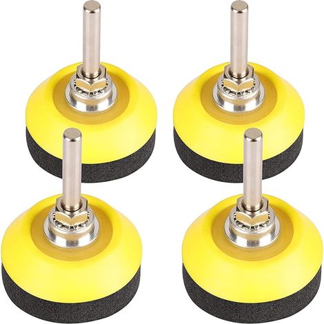 50mm Disques Papier pad de Roll Lock Ponçage pour roues de broyage, arbre de 1/4 de pouce, fixation de forage, couche de mousse, tampon de tampon (4 pièces) (1/5)