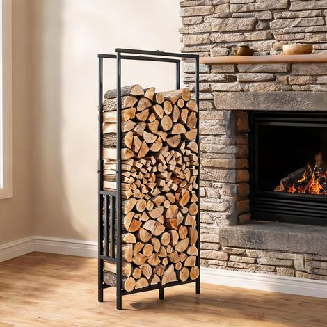 Porte-bûches réglable de 45,5 à 170 cm 75,5 x 25 x 170 cm (1/5)