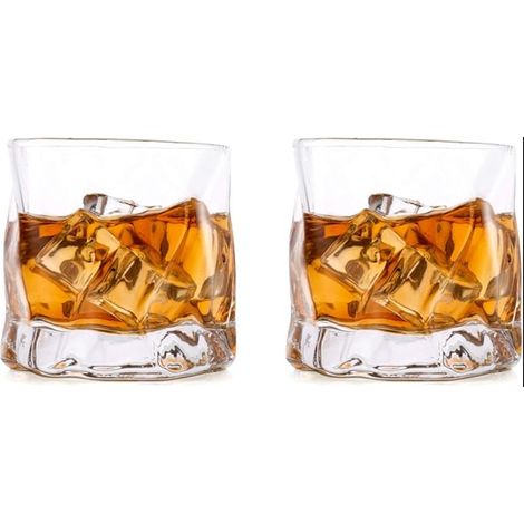 Glass Irregular Whisky Glasses 250ml Shaped Whisky Tumbler Tumbler (1/5)