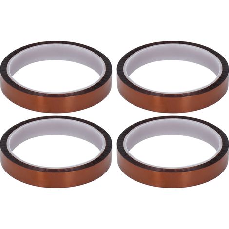 Lot de 4 rubans adhésifs antistatiques en polyimide résistant aux hautes températures, largeur 15mm / 0.6 pouce (1/5)