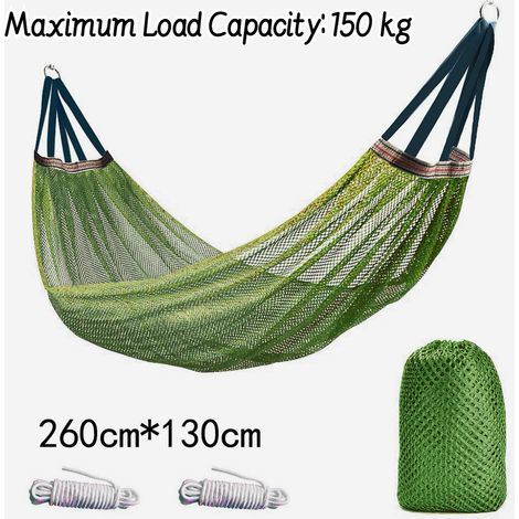 Hamac de camping pour enfants (260 × 130 cm) — Respirant et doux  idéal pour le camping en plein air et les loisirs, en intérieur comme en extérieur. (1/4)