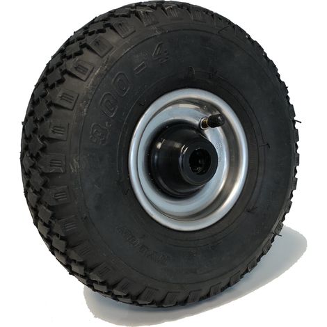 Roue gonflable diamètre 260 x 85 (3.00-4) alésage 25 mm corps tôle roulement à rouleaux (1/2)