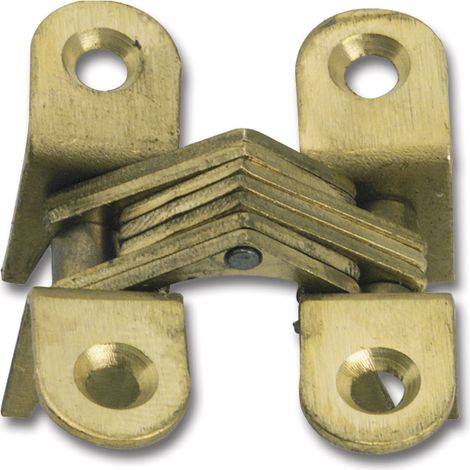 METALURGIA Vici Einbohr-Scharnier, 65x13 mm, ÖW 180°, Messing blank