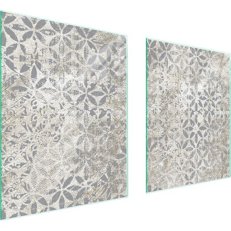 GLASSCHUTZPLATTE FÜR HERD 85x52 GRAU