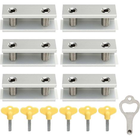 6er-Set Sicherheitsverriegelungen für Schiebefenster (vertikal/horizontal) mit Gummipuffer