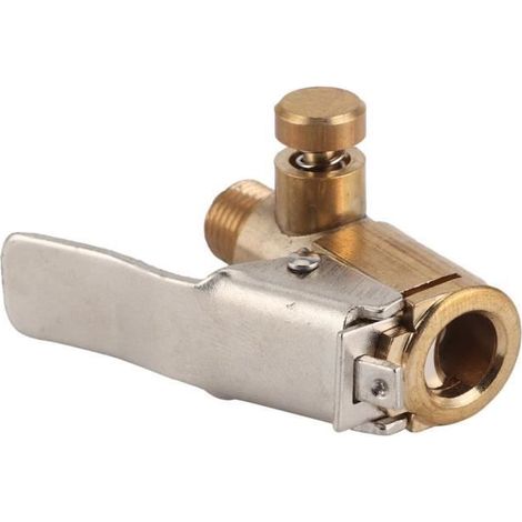 Mandrin de gonflage de pneu - Connecteur - Cuivre - Compatible voitures et motos - Déconnexion rapide (1/4)