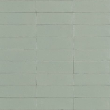 Carrelage Effet Zellige Vert Sauge CONFETTO Azzurro 5x15cm (1/2)
