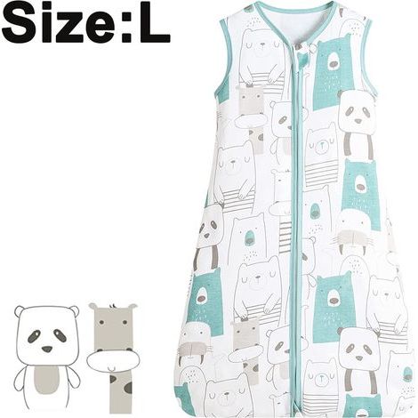 Baby-Kickdecke, Größe L (80–90 cm), Babyschlafsack – (Pilzweste) Panda Man (1/5)