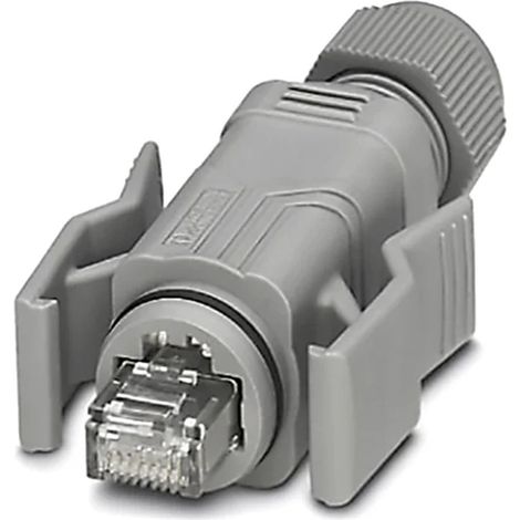 Connecteur RJ45 mâle droit catégorie 5e, indice de protection IP67, couleur noir, pour connexion réseau Ethernet industriel
