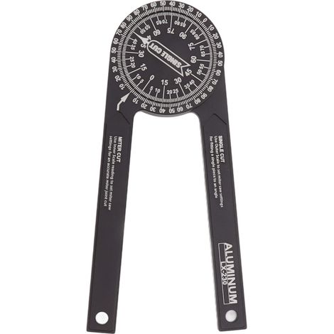 Rapporteur d'angle précis pour scie à onglets, avec 2 échelles de gravure laser, en alliage d'aluminium, pour menuisier. (1/5)