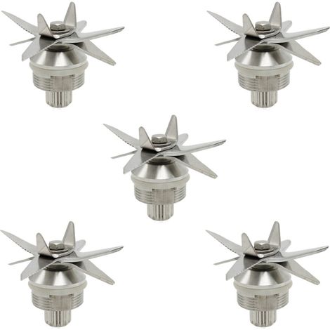 5X 767 Lames de Glace de Presse-Agrumes En Acier Inoxydable Mélangeur 8 Couteaux de Lame Couteau 2L (1/4)