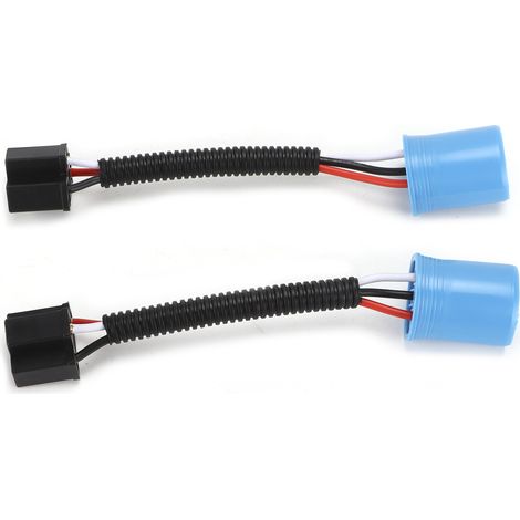 2pcs Adaptateur Connecteur Faisceau 9007 Mâle vers H4 9003 Femelle pour Phare Hummer H2, 12V‑24V (1/5)