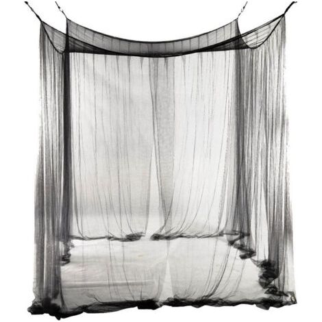Pair - Moustiquaire à baldaquin pour lit double, moustiquaire à quatre portes, grande moustiquaire simple en polyester pour voyage et maison - 190 x 210 x 240 cm (1/5)