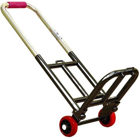 Chariot à Bagages Multifonction avec 3 Cordes Élastiques, Réglable et Pliable, pour les Déplacements en Extérieur et les Courses (1/2)