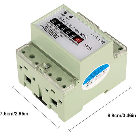 220 V 10(40) A Digitaler 1-Phasen-2-Leiter-4-poliger DIN-Schienen-Stromzähler, elektronischer kWh-Zähler (1/5)