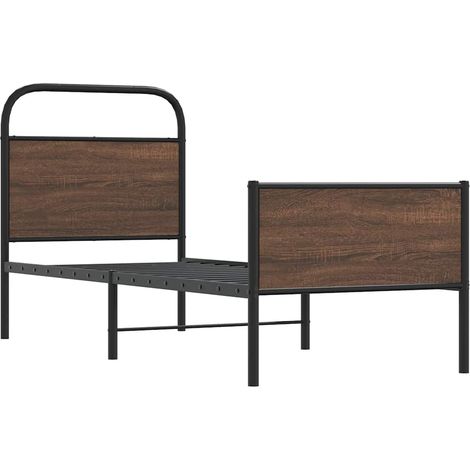 vidaXL Giroletto senza Materasso Rovere Marrone 80x200cm in Truciolato (1/5)