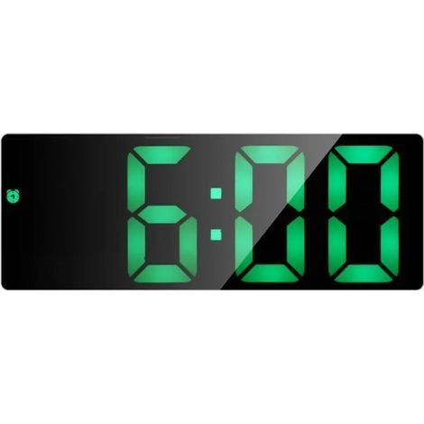 Horloge électronique - LED Silencieux - Réveil à commande vocale - Batterie rechargeable - Design contemporain (1/4)