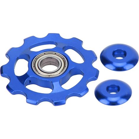 Pignon vélo tout terrain 11 dents en alliage d'aluminium, roue guide de cassette remplaçable, composant cycliste bleu (1/5)