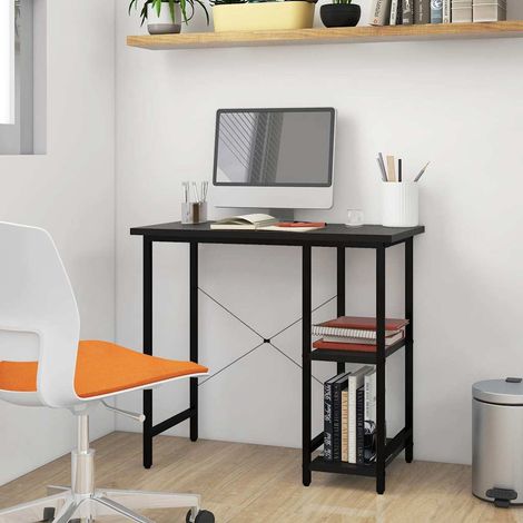 20554 Computer Desk Black 80x40x72 cm MDF and Metal vidaXL