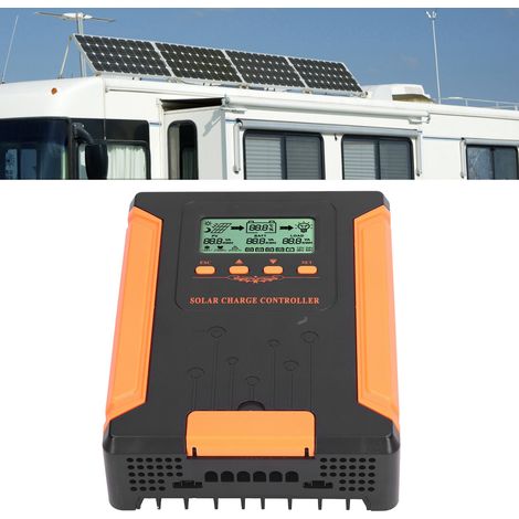 MPPT-Solarladeregler mit LCD-Bildschirm, 180V-Eingang, kompatibel mit intelligenter Beleuchtung und bietet eine adaptive 50A-Ladung (12V/24V/36V/48V). (1/5)