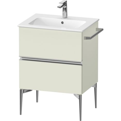 Duravit Sivida bâti-support pour lavabo, 2 tiroirs, poignée