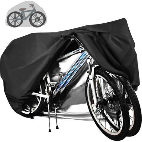 Schutzhülle für 2 Fahrräder – Wasserdicht – Atmungsaktives 210D Oxford-Gewebe mit Befestigungsösen – 200 x 85 x 110 cm – Für Mountainbiker und Rennradfahrer (1/5)