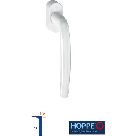 10761073 MARTELLINA DK PER SCORREVOLE PARALLELO SECUSTIK IN ALLUMINIO ROSETTA ROTONDA COLORE BIANCO RAL 9016. HOPPE