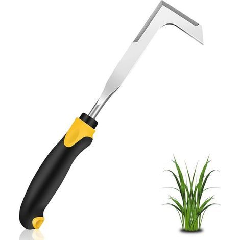 Manual Weeder - Weeder with Wooden Handle - Standing Manual Weeder - Stainless Steel Weeder - Stainless Steel Weeding Tool (1/5)