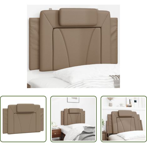 vidaXL Coussin de tête de lit Viana cappuccino 80 cm similicuir (1/5)