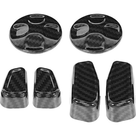 6-teiliges Zierleisten-Set mit Carbonfaser-Optik für die seitlichen Verstellknöpfe der Autositze für Maserati Ghibli 2014-2017 (1/5)